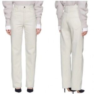 Isabel Marant Luz High Rise Straight Leg Jeans Ecru NWT